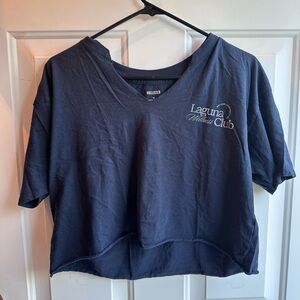 Hollister Navy Blue Crop Top